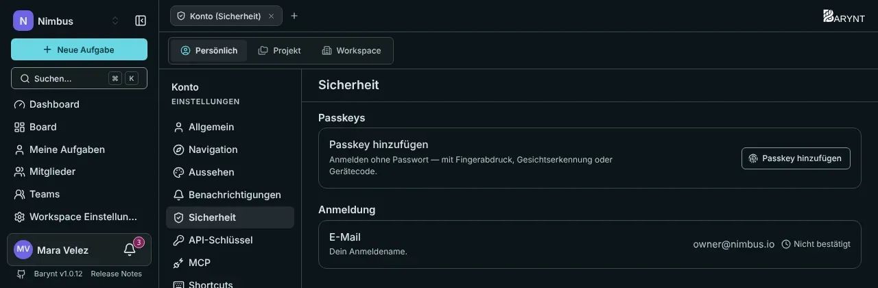 Sicherheitseinstellungen