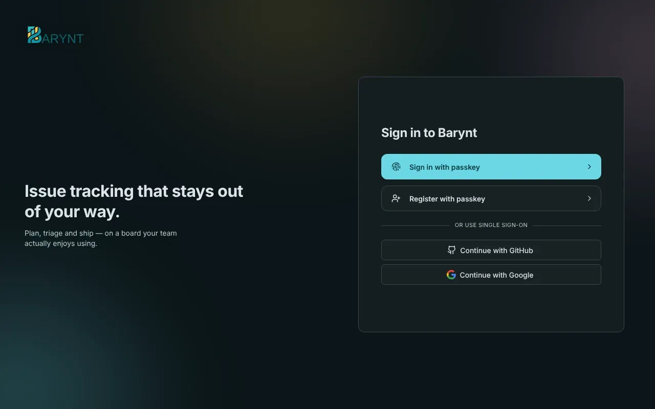 The sign-in screen with a company login