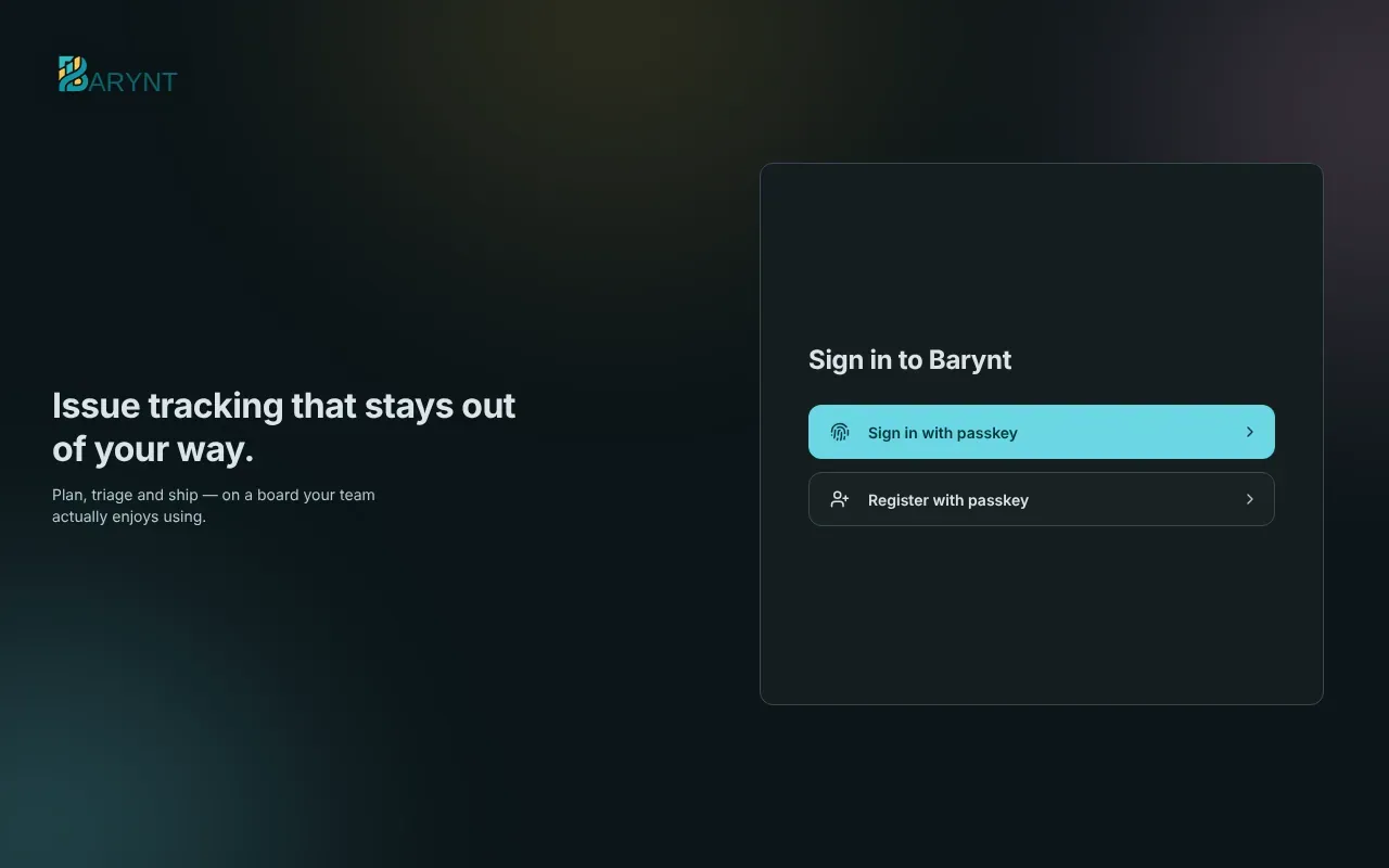 The sign-in screen