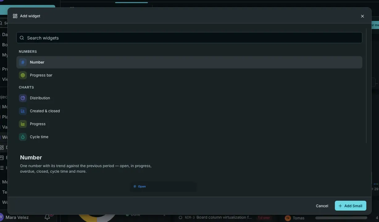 The widget gallery